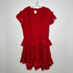 Misa Kamyla ruffled red dress, L